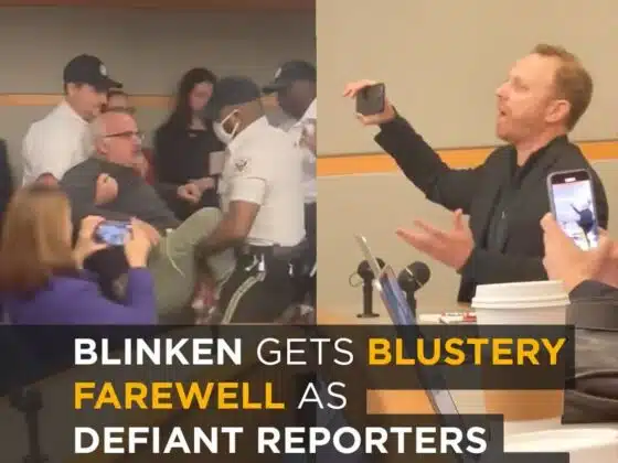 Defiant Reporters Forcibly Removed During Blinken's Contentious Farewell