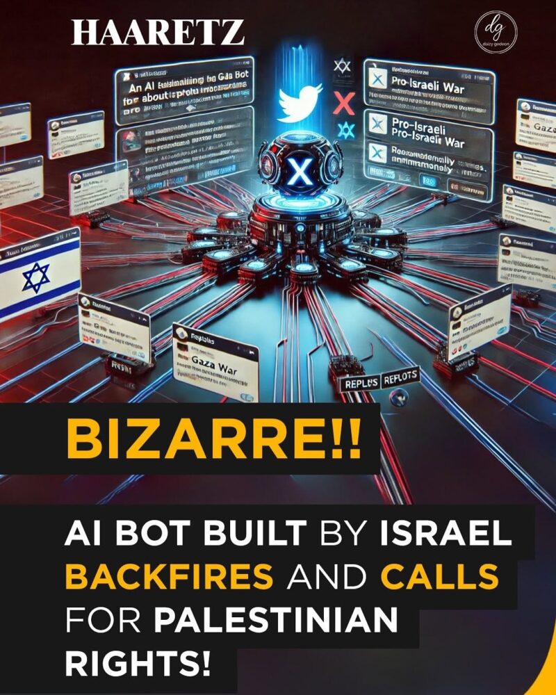 Haaretz: Israeli AI Bot Backfires, Advocates for Palestinian Rights!