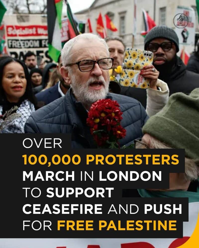 Over 100,000 Protesters March in London: Demanding Ceasefire and Freedom for Palestine