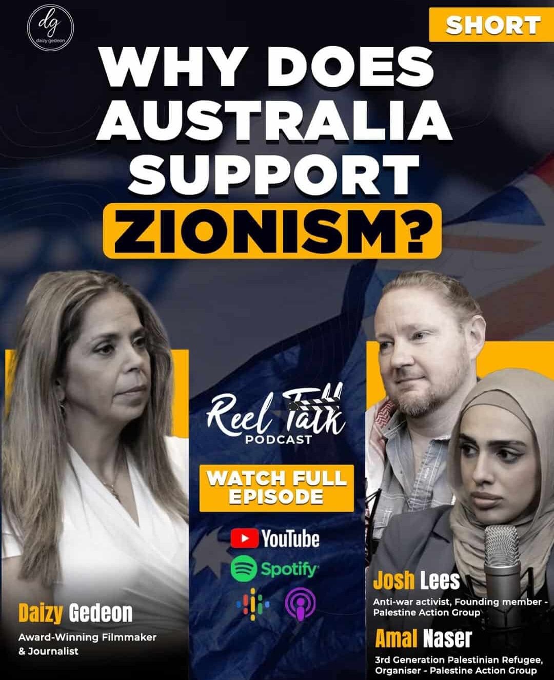 Reel Talk Podcast: Why Does Australia Support Zionism? Josh Lees & Amal Naser on Anti-War Activism and Palestinian Refugee Struggles