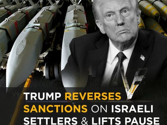 Reuters: Trump Lifts Sanctions on Israeli Settlers and Resumes 2,000-Pound Bomb Exports to Israel