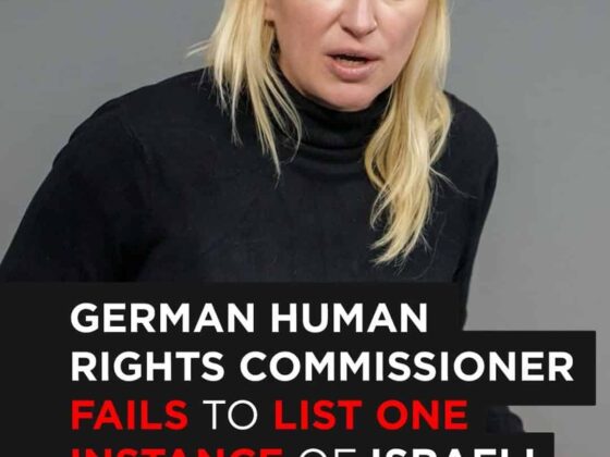 Luise Amtsberg, German Human Rights Commissioner & Bundestag Member, Fails to Cite a Single Israeli War Crime!