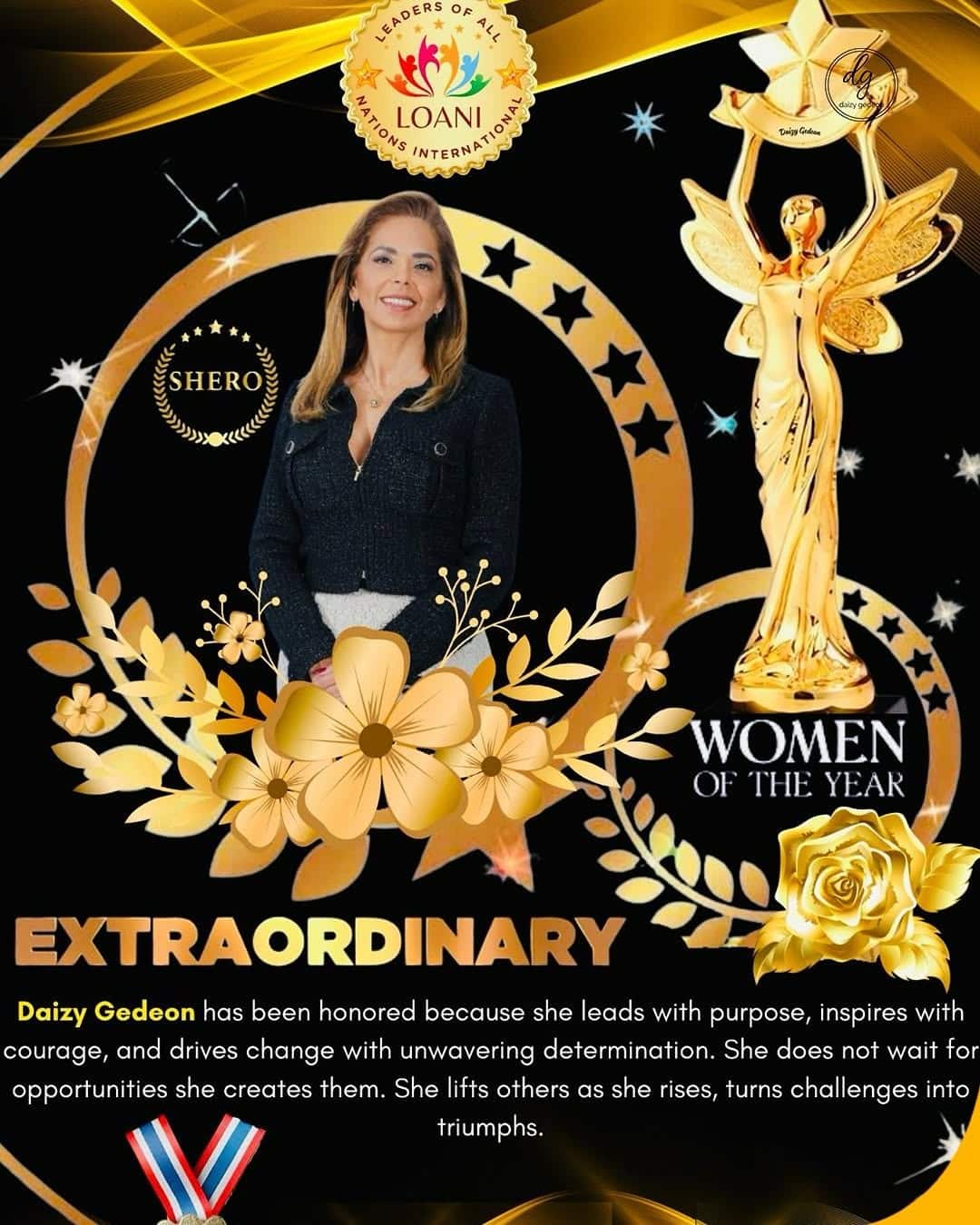 Extraordinary Leaders of All Nations International: Daizy Gedeon Named Women of the Year