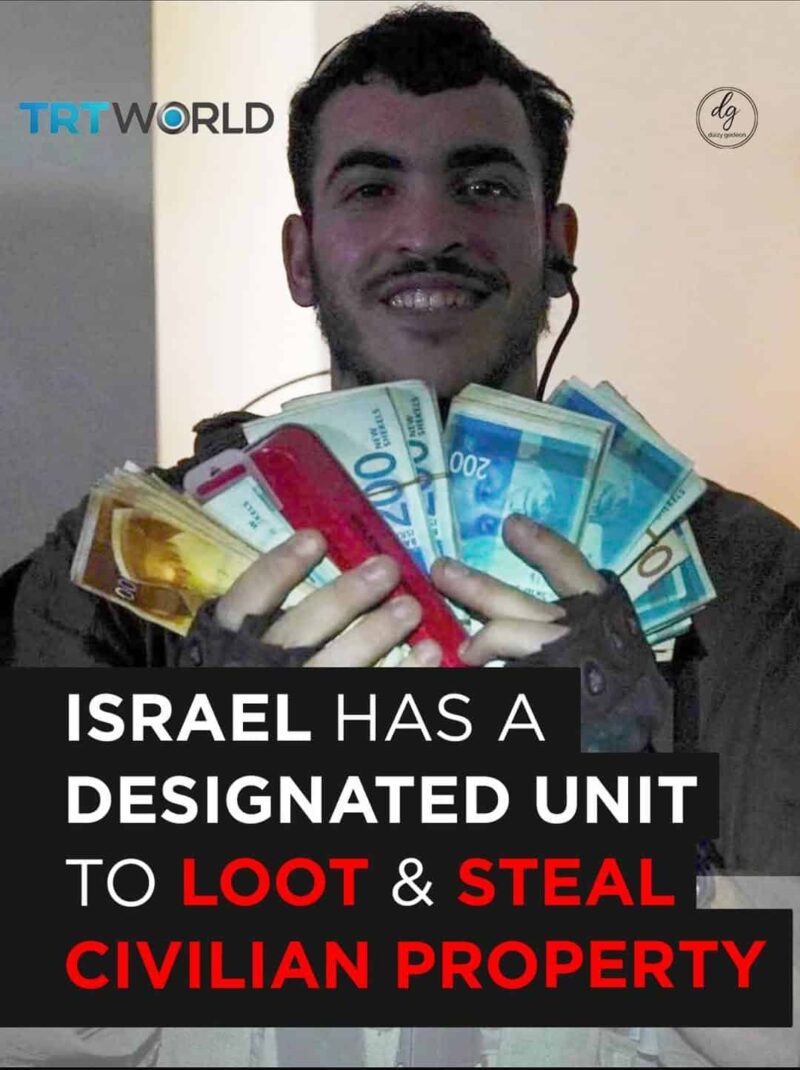 TRT World: Israel’s Secret Unit for Looting & Stealing Civilian Property Exposed