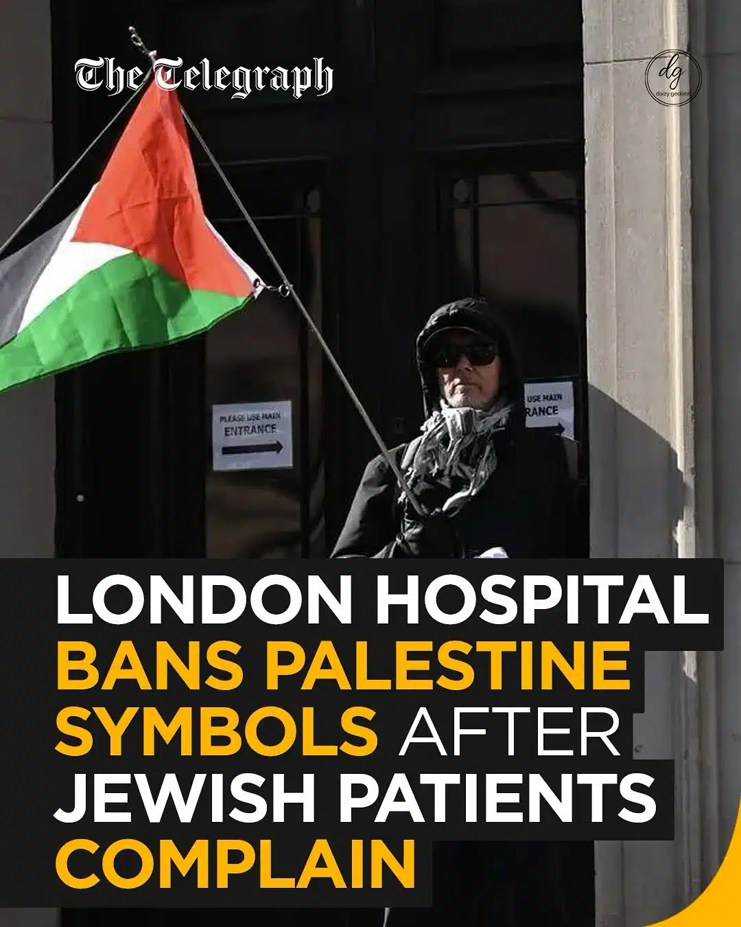 The Telegraph: London Hospital Bans Palestine Symbols After Complaints from Jewish Patients