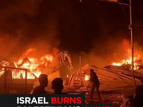 Israel Burns Palestinians Alive in Renewed Tent Massacre