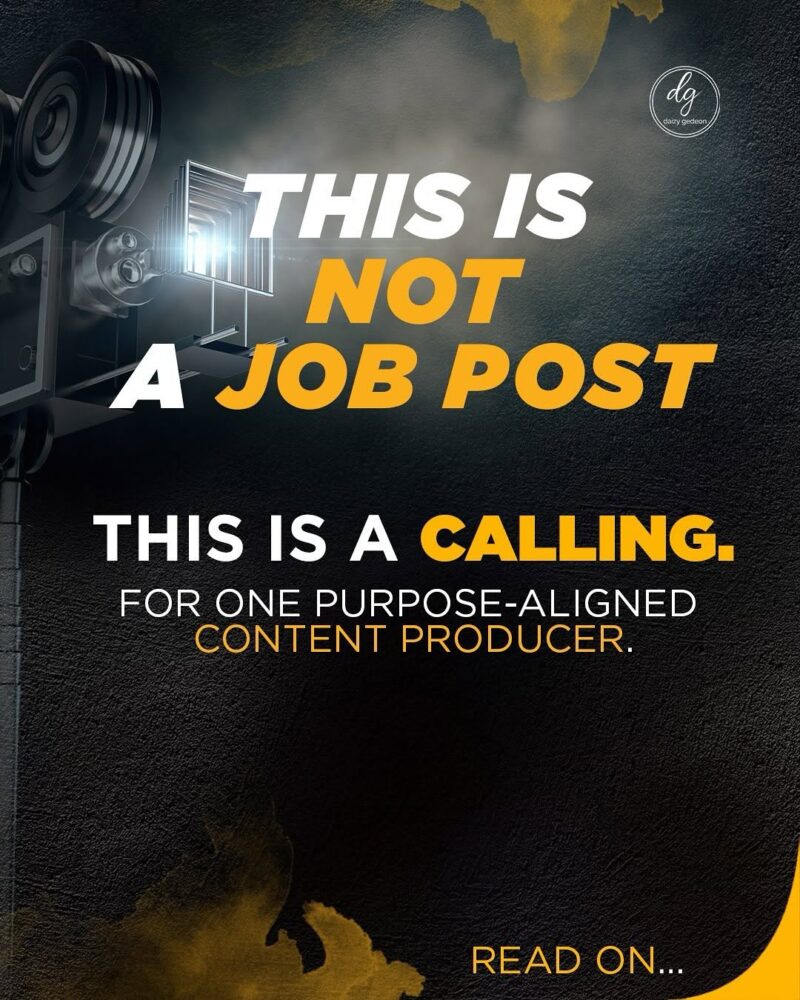 This Isn’t Just a Job — It’s a Calling. Seeking a Purpose-Driven Content Producer | Apply Now