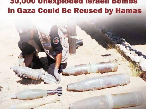 Haaretz via Al Jarmaq News: 30,000 Unexploded Israeli Bombs in Gaza Could Be Reused by Hamas