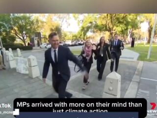 Al Jarmaq News: MPs arrived with more on their mind than climate action - Newly elected Australian Greens MP Sophie McNeill wore a keffiyeh to Parliament