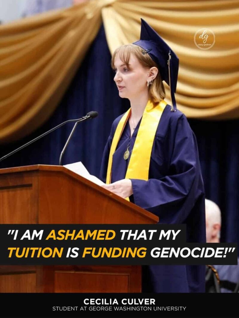 George Washington University Student Cecilia Culver: 'I'm Ashamed My Tuition Is Funding Genocide'