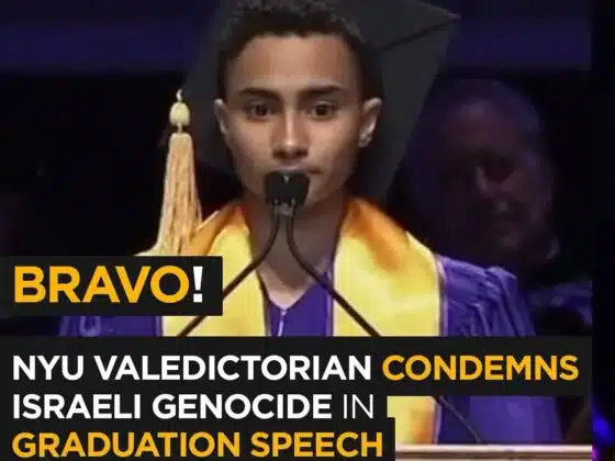 NYU Valedictorian Condemns Israeli Genocide – Diploma Withheld