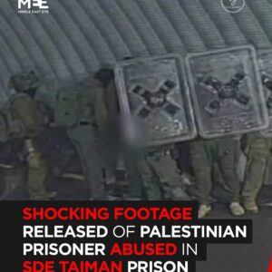 Shocking Video: Palestinian Prisoner Abused in Israel’s Sde Taiman Prison | Middle East Eye