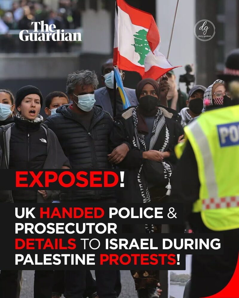 The Guardian Reveals: UK Gave Police and Prosecutor Data to Israel During Palestine Protests