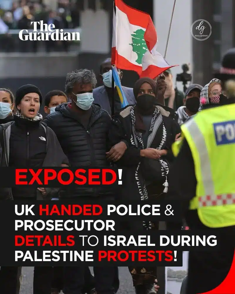 The Guardian Reveals: UK Gave Police and Prosecutor Data to Israel During Palestine Protests
