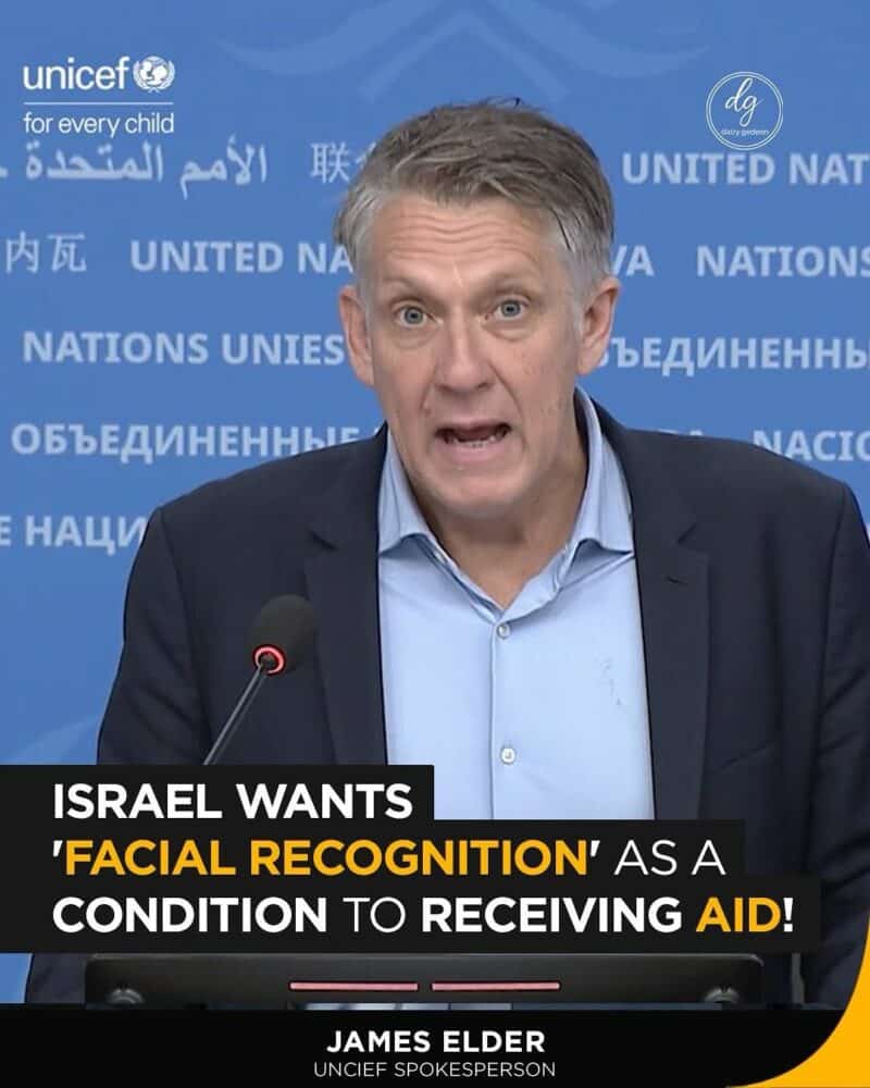 UNICEF: James Elder – Israel Demands Facial Recognition to Access Humanitarian Aid