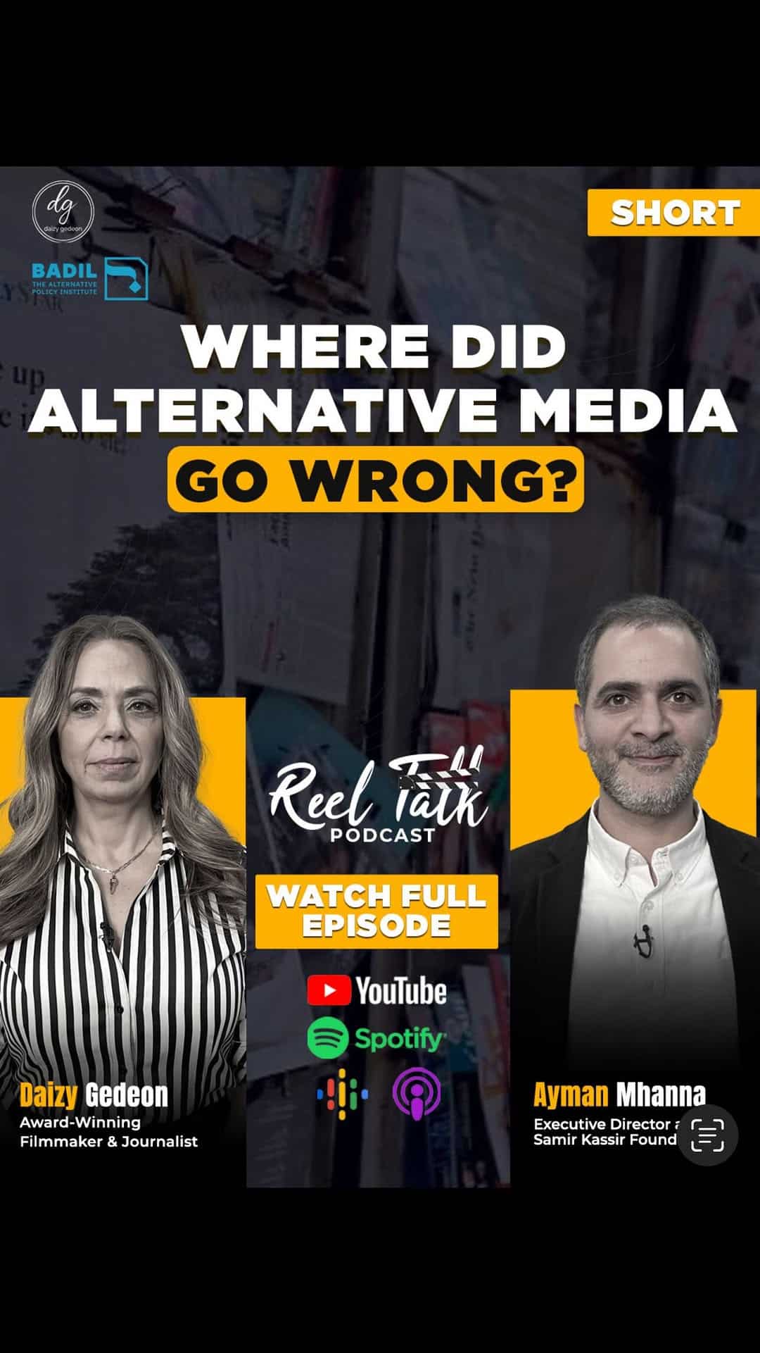 Where Did Alternative Media Go Wrong? | BADIL Panel with Daizy Gedeon & Ayman Mhanna on Truth, Journalism & Censorshipand Ayman Mhanna Executive Director r Samir Kassir Found