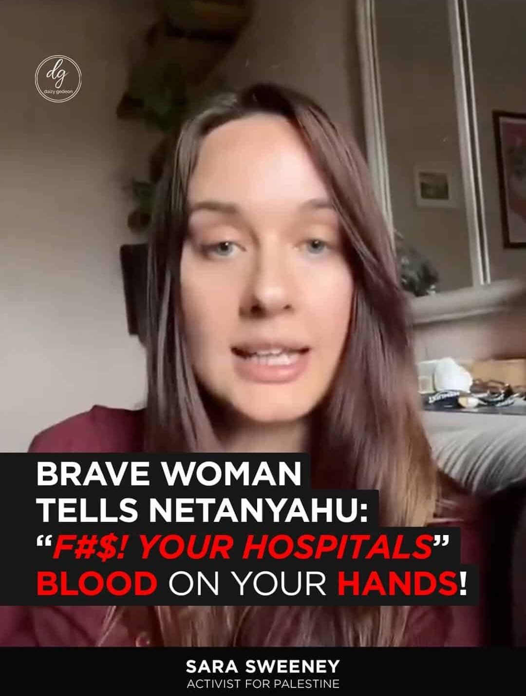 Brave Activist Sara Sweeney Confronts Netanyahu: "Blood on Your Hands, F* Your Hospitals!" | Palestine Solidarit