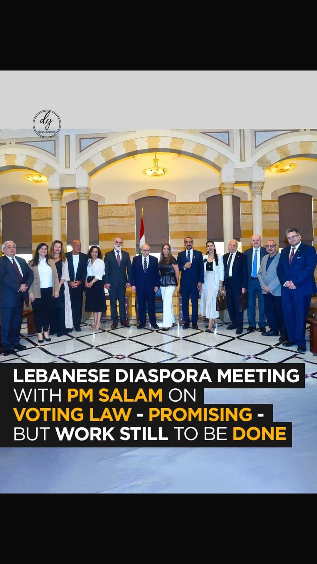 Lebanese Diaspora Meets with PM Salam on Voting Law: Promising Progress, But Work Remains