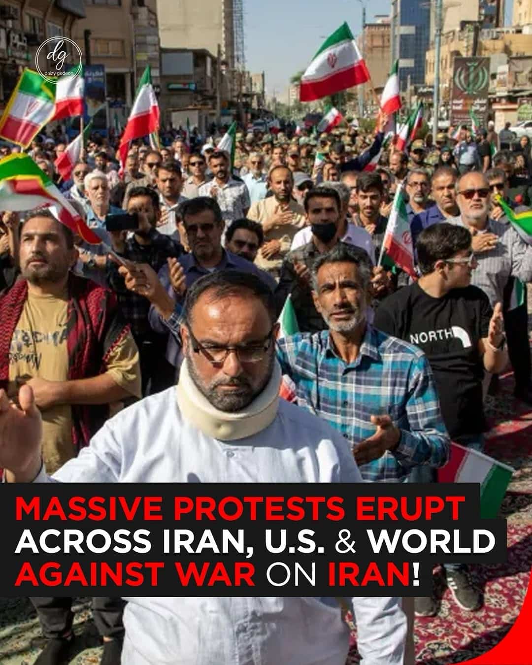 Massive Protests Erupt Across Iran, U.S. & Worldwide Against War on Iran