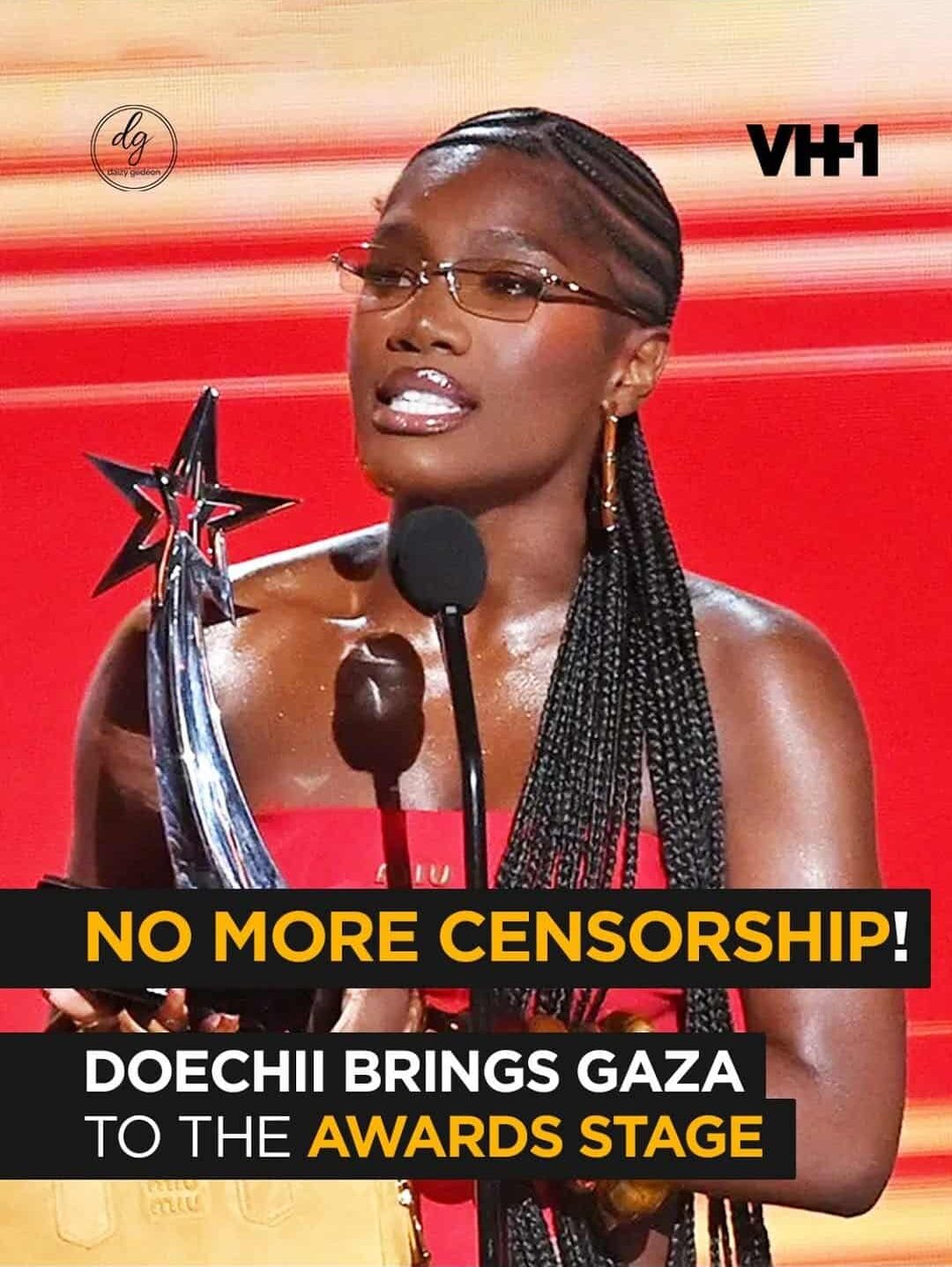 VH1: No More Censorship – Doechii Brings Gaza to the Awards Stage