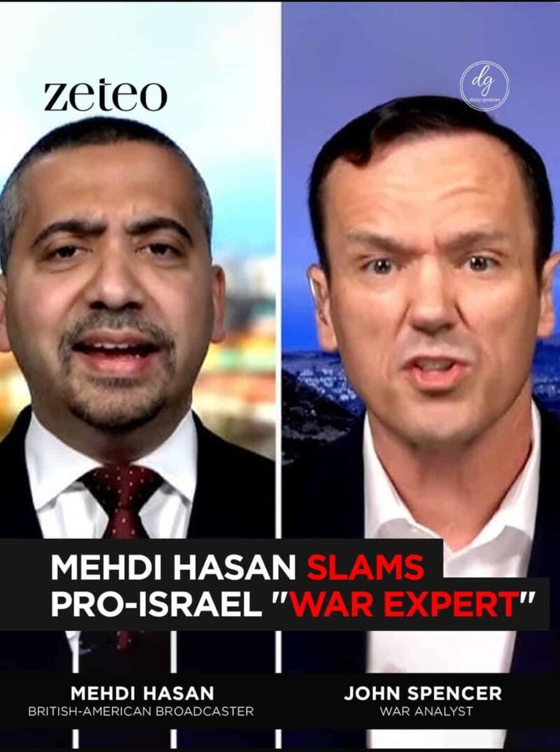 Zeteo: Mehdi Hasan, British-American Broadcaster, Slams Pro-Israel 'War Expert' John Spencer