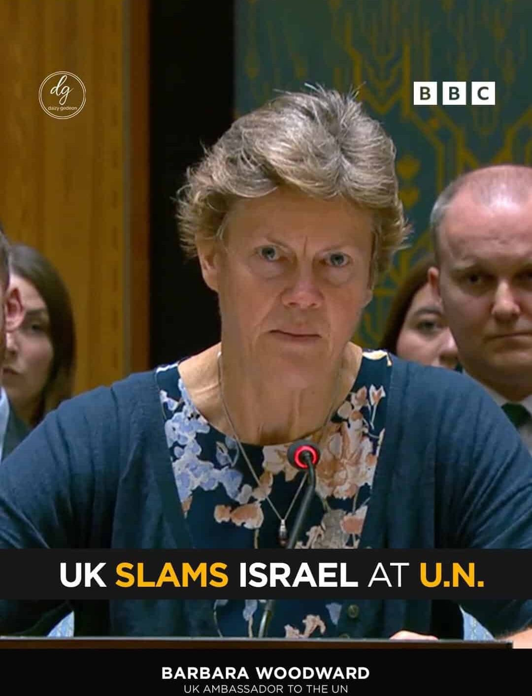 BBC: UK Ambassador Barbara Woodward SLAMS Israel at the UN Over Gaza War