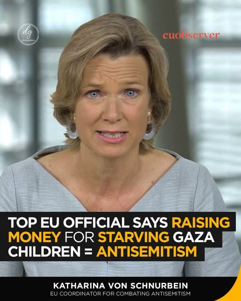EU Official: “Raising Money for Starving Gaza Children = Antisemitism” — Katharina von Schnurbein Under Fire | EUobserver