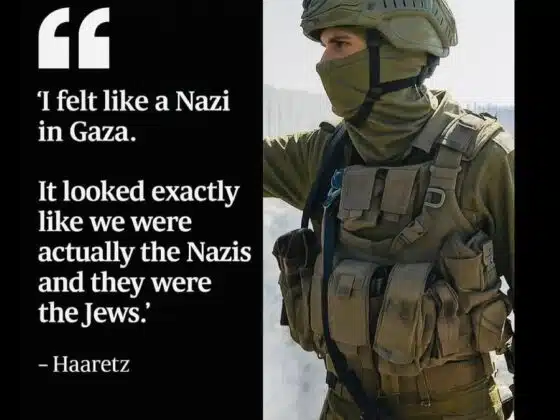 "I felt like a Nazi in Gaza. It looked exactly like we were actually the Nazis and they were the Jews."
