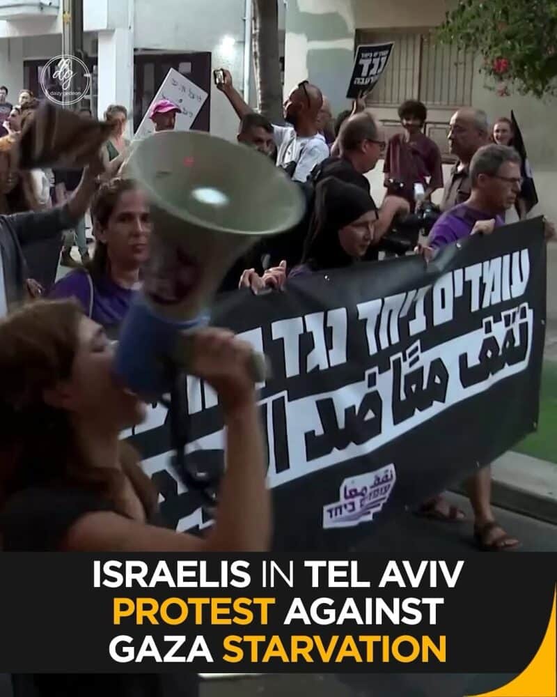 Israelis Protest in Tel Aviv Against Gaza Starvation and Siege