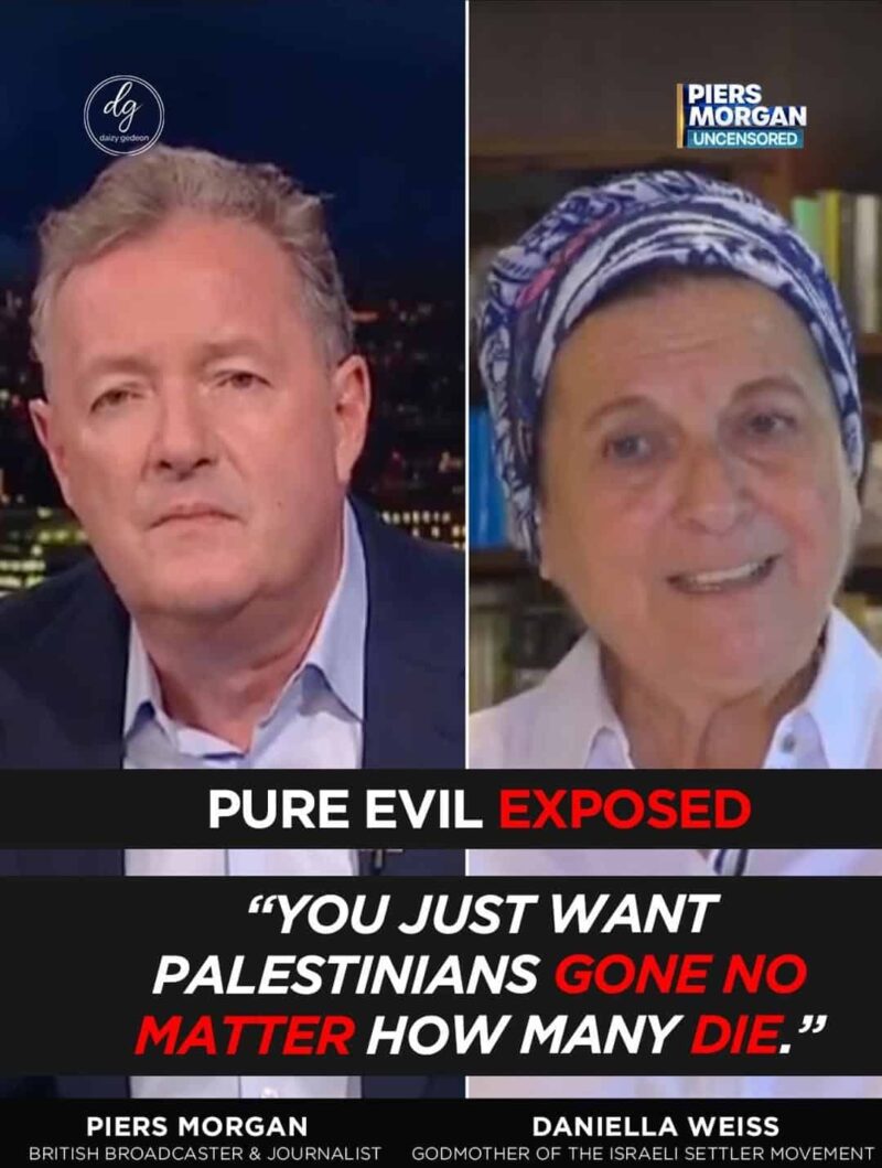 PIERS MORGAN UNCENSORED: “You Want Palestinians Gone No Matter How Many Die” — Settler Leader Daniella Weiss Exposed

