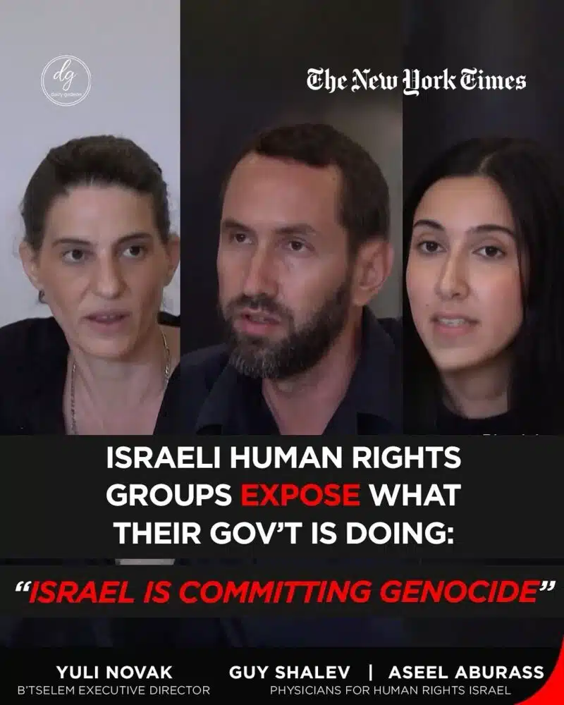 The New York Times: Israeli Human Rights Leaders Say ‘Israel Is Committing Genocide’ — B’Tselem, PHR Speak Out”