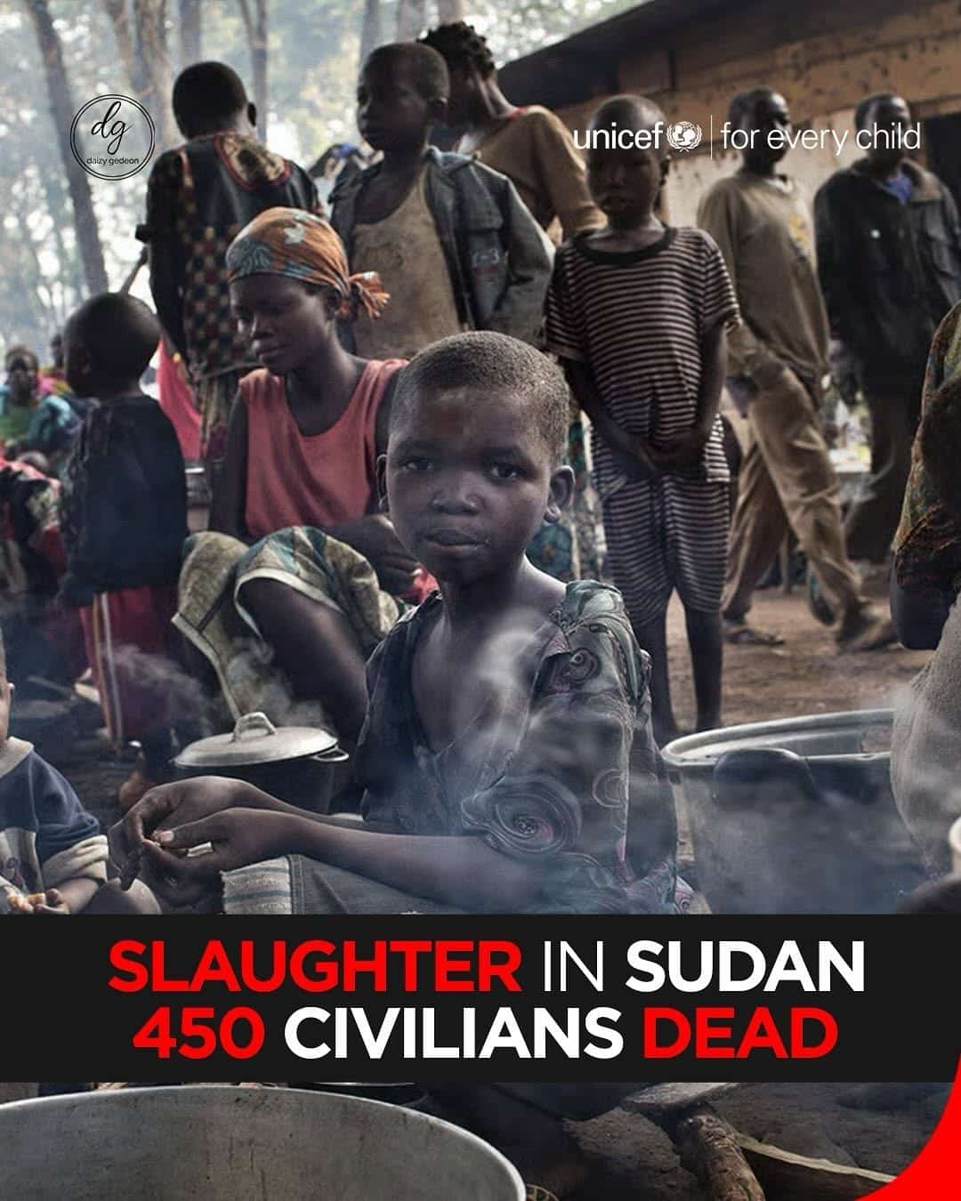 🆘 UNICEF: For Every Child — 450 Civilians Slaughtered in Sudan’s Latest Massacre