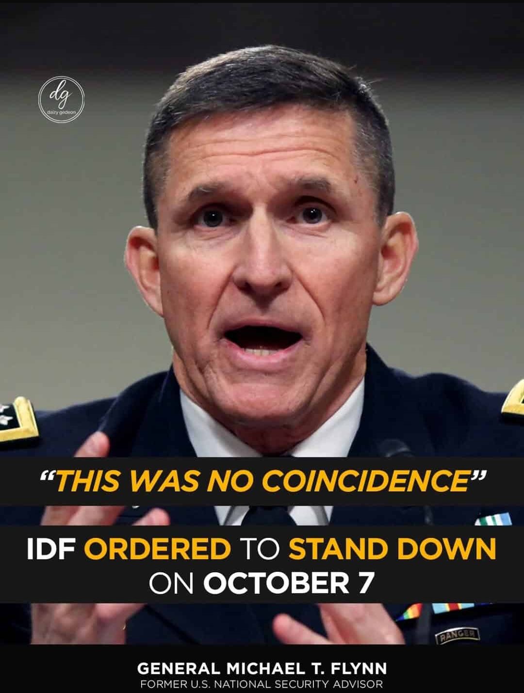 🚨 General Michael Flynn: “This Was No Coincidence” — Claims IDF Was Ordered to Stand Down on October 7
