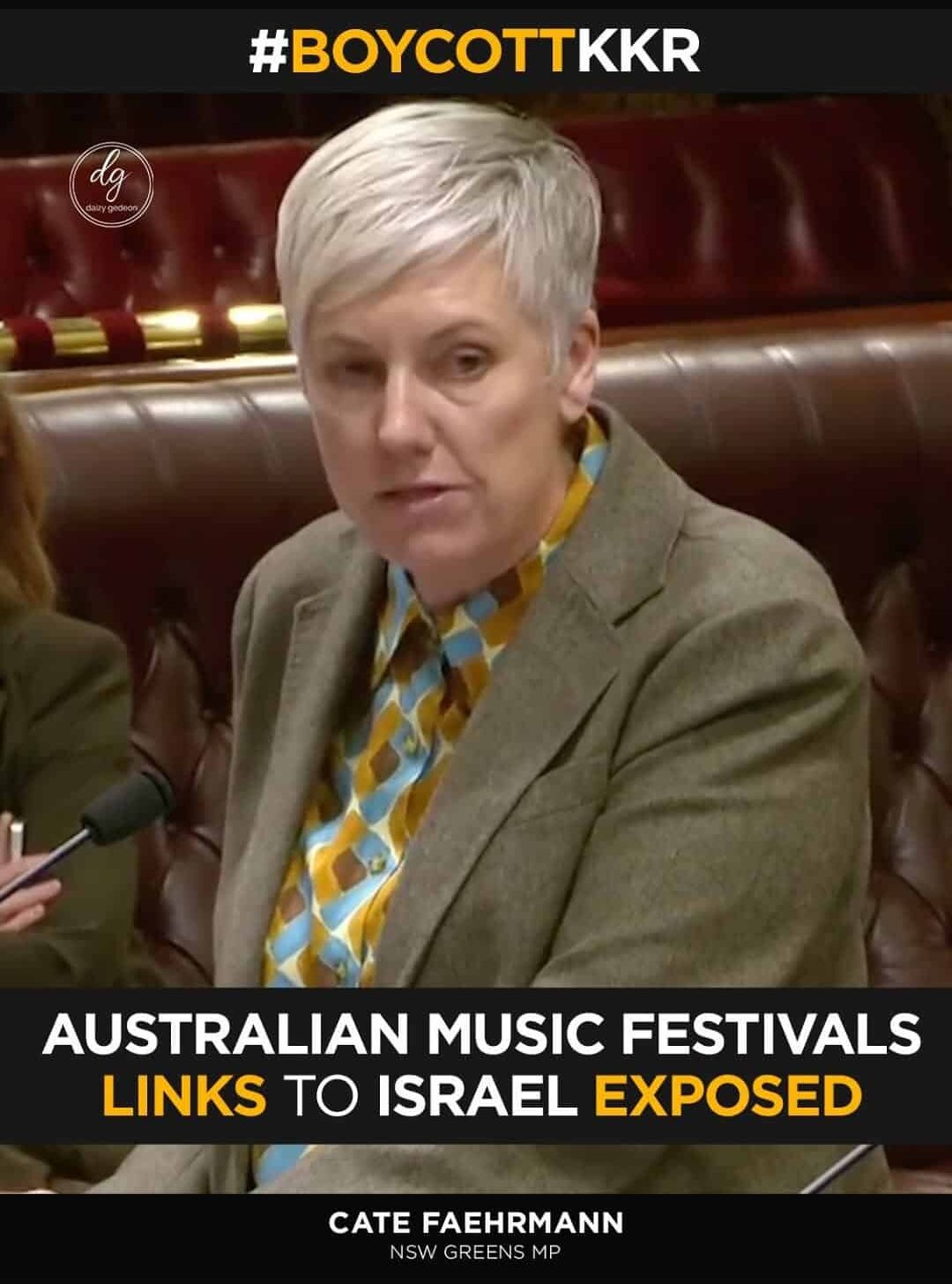 Australian Music Festivals Exposed: Cate Faehrmann Reveals Shocking Links to Israel #BoycottKKR