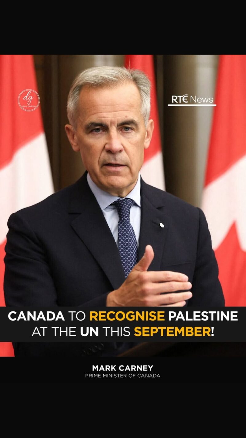 BREAKING: Canada to Recognize Palestine at UN This September — PM Mark Carney Signals Historic Shift