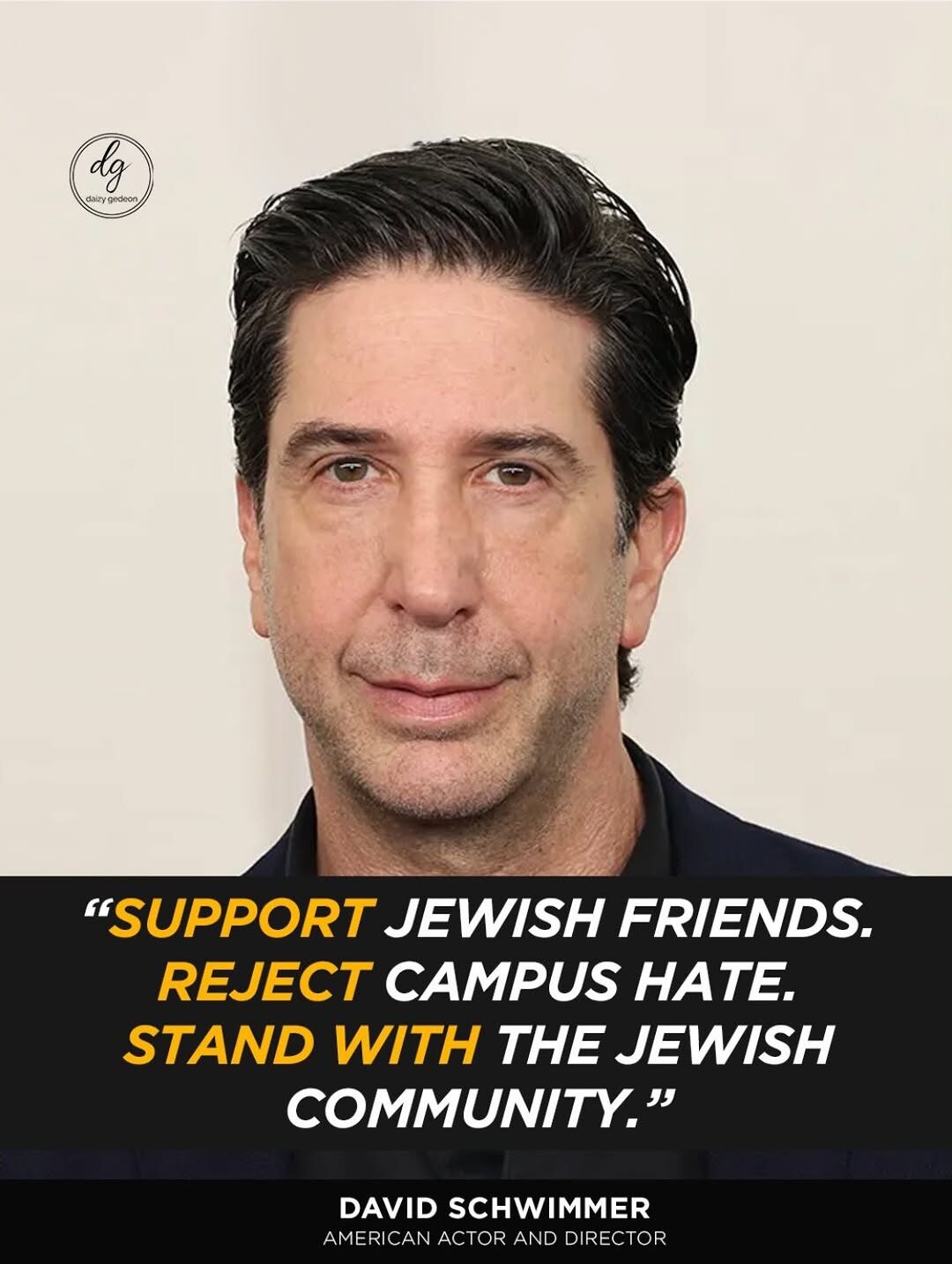 David Schwimmer Speaks Out: Rejects Campus Hate, Stands With Jewish Community