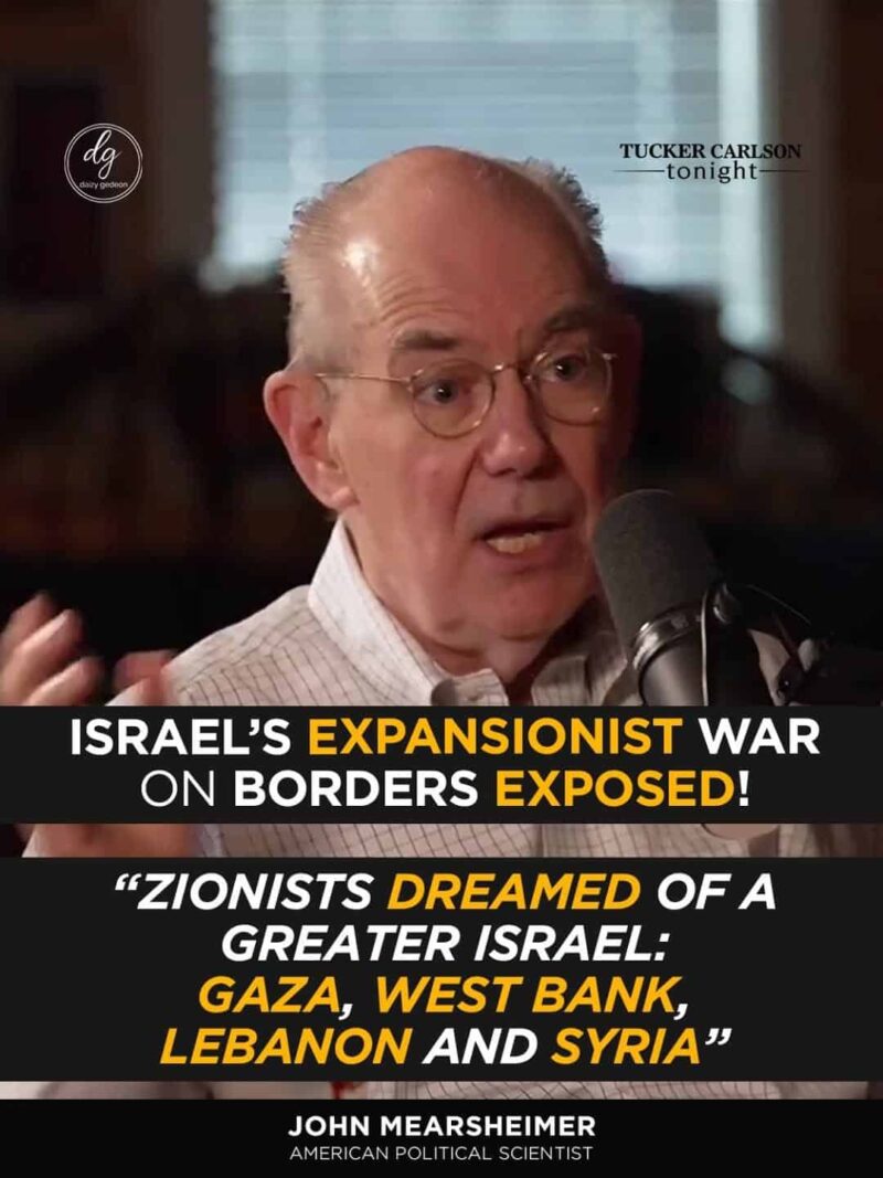 John Mearsheimer on Tucker Carlson: Israel’s Expansionist War Exposed — ‘Greater Israel’ Plan Targets Gaza, West Bank, Lebanon & Syria