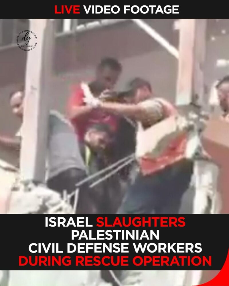 LIVE Footage: Israeli Strikes Kill Palestinian Civil Defense Workers During Rescue Mission