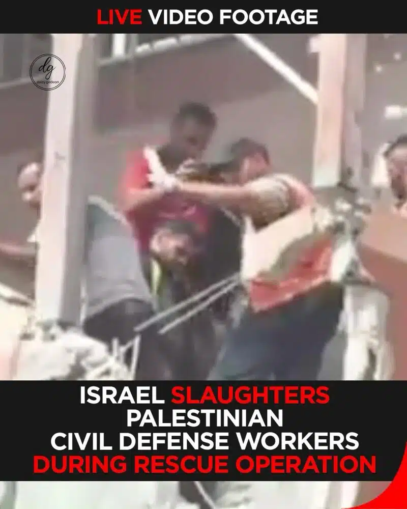 LIVE Footage: Israeli Strikes Kill Palestinian Civil Defense Workers During Rescue Mission