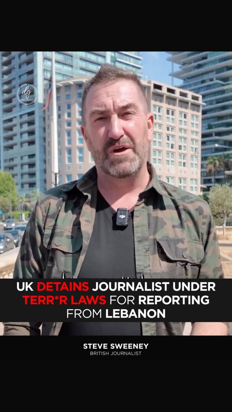 UK Detains British Journalist Steve Sweeney Under Terror Laws After Reporting from Lebanon