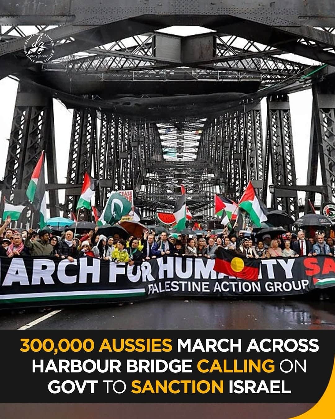 🔴 300,000 Australians Flood Harbour Bridge in Historic March Demanding Sanctions on Israel