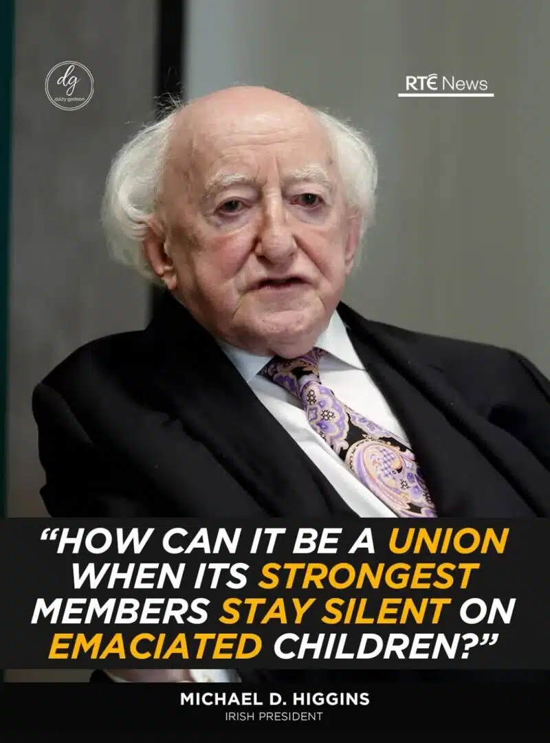 Irish President Slams EU Silence on Starving Children: ‘How Is This a Union?’