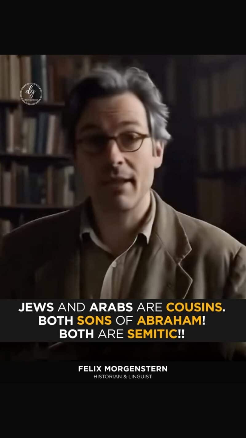 Daizy Gedeon Highlights Felix Morgenstern’s Claim: ‘Jews and Arabs Are Cousins—Both Sons of Abraham!’