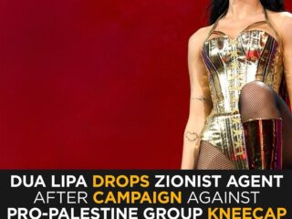 Dua Lipa Drops Zionist Agent After Campaign Against Pro-Palestine Group Kneecap