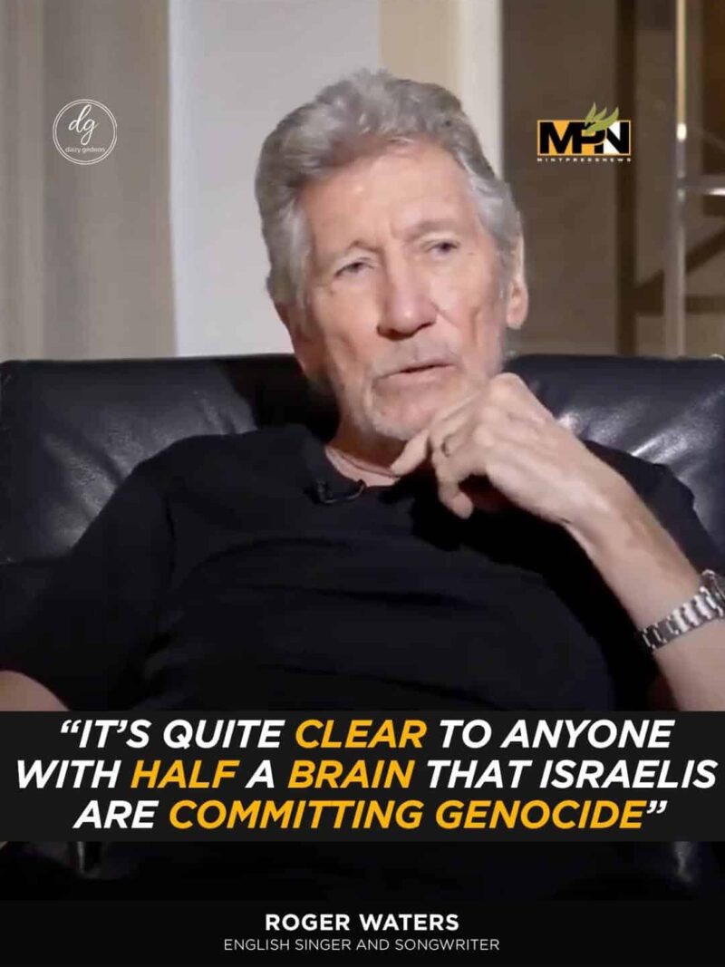 MintPress News: Roger Waters Blasts Israel — “Anyone With Half a Brain Can See It’s Genocide”