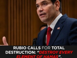 Rubio: “Destroy Every Element of Hamas” — Calls Palestinians “Vicious Animals,” Sparks Outrage