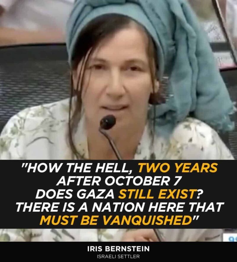‘How Does Gaza Still Exist?’ Israeli Settler Iris Bernstein Makes Shocking Statement