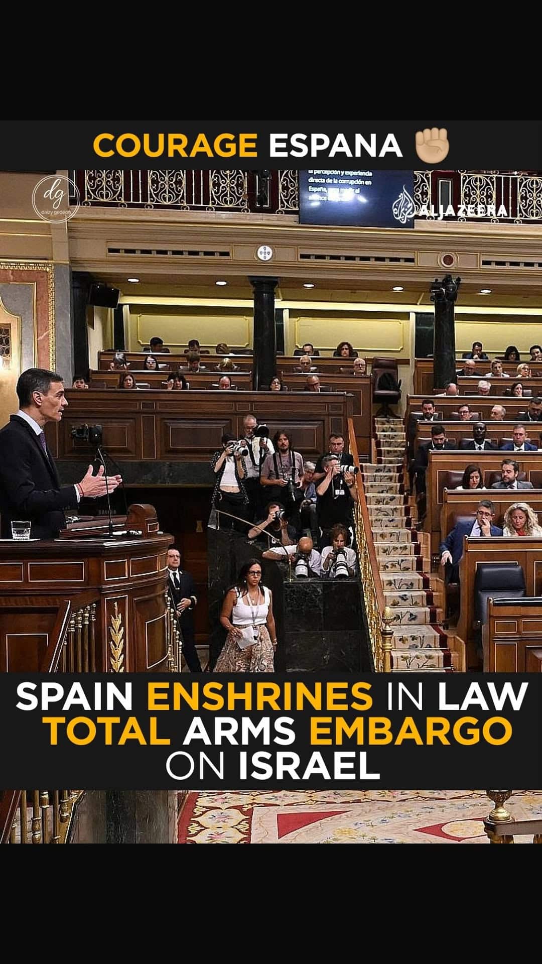 BREAKING: Spain Passes Historic Law Imposing Total Arms Embargo on Israel — Courage España