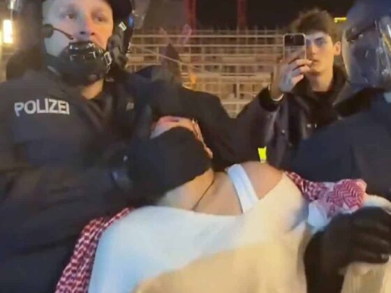 Berlin Police Brutality: Young Woman Choked and Blindfolded for Protesting Against Genocide