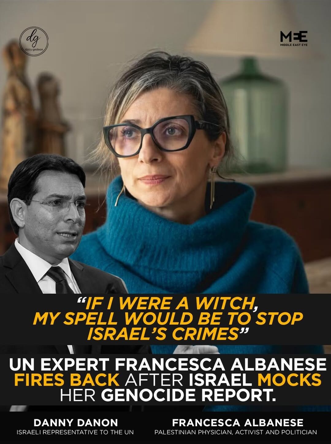 “If I Were a Witch, I’d Stop Israel’s Crimes” — UN Expert Francesca Albanese Fires Back After Israeli Mockery of Her Genocide Report